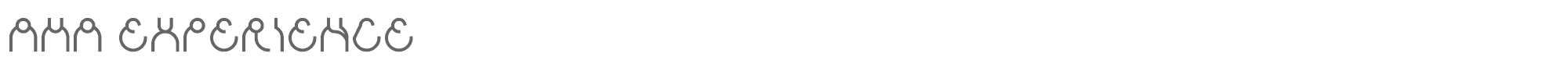 Sample characters Aha Experience Font